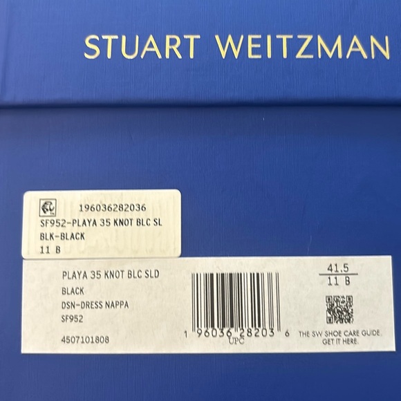 Stuart Weitzman black slide sandals - Picture 1 of 4